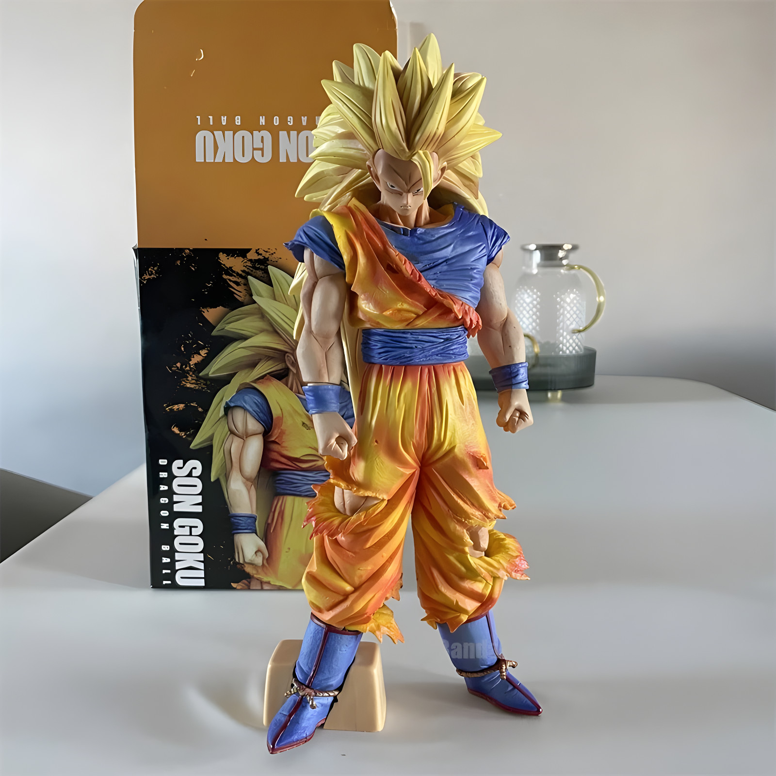 Dragon Ball Z Super Saiyan 3 Goku Estatua - 32cm PVC Anime Figura Modelo de Acción