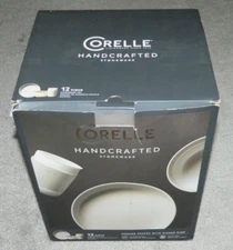Never Used in Box - Corelle Handcrafted Stoneware 12-Pc Dinnerware Set - Oatmeal