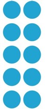1.5" Light Blue Round Label Dots Stickers Color Coding Inventory 1.5 Inch Dot