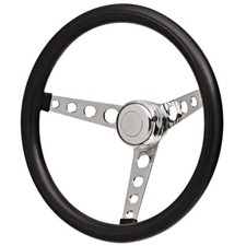 Gt Performance Steering Wheel Classic 3-spoke Foam 14-12 3-hole Bolt Patter...