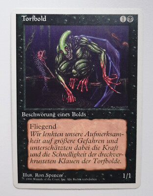  TORFBOLD  UNLIMITIERT 1995 4.ED  EX  SCHWARZ  MAGIC GATHERING MTG  Bog Imp