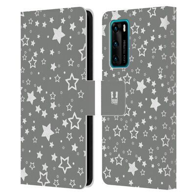 HEAD CASE DESIGNS SILVER HOLIDAY LEATHER BOOK WALLET CASE FOR HUAWEI PHONES 4