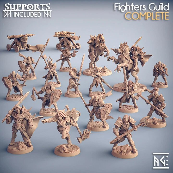 Artisan Guild Miniature D&D/wargames Fighters Guild in resina 3d print