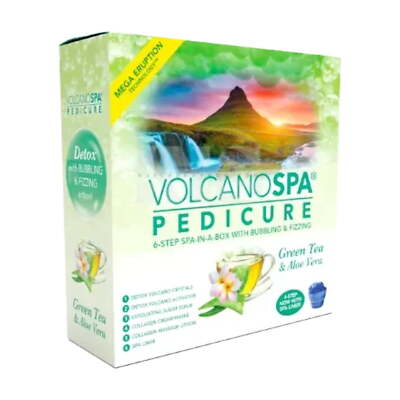 Volcano Spa Eruption Pedicure 6 Steps - Green Tea & Aloe Vera (10 packs)