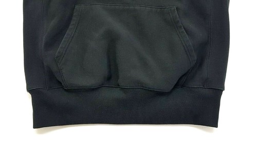 Champion Reverse Weave Hooded Sweatshirt Black Size M Hoodie - Picture 7 of 10