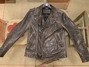 used leather biker jacket
