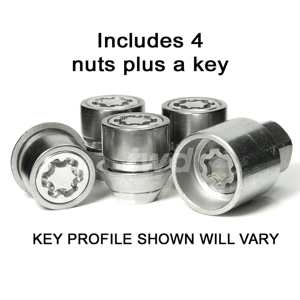 4x TUERCAS DE BLOQUEO DE RUEDA DE ALEACIÓN - PERNOS PERNOS DE PERNO DE TACHAM DE ALTA SEGURIDAD FORD F0CUS Foto 2 de 4