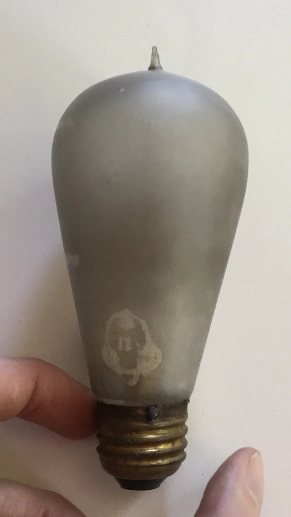 ANTIQUE EDISON ERA TIPPED LIGHT BULB FROSTED GLASS NOT WORKING eBay