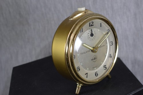 ALTER TISCH WECKER - PRAXIS - MIT MESSING GEHÄUSE - 50er JAHRE DESIGN - Bild 5 von 6