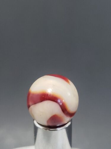 Vintage Akro Oxblood Corkscrew Swirl. 5/8" Hints Of UV Inder Black Light Rough - Picture 9 of 12