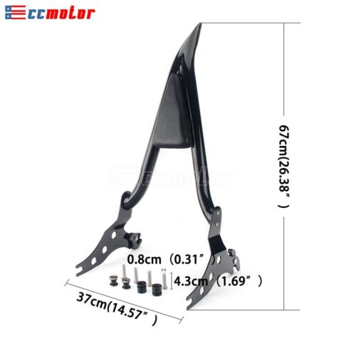 22" Tall Sissy Bar Backrest For Harley Softail Fat Boy FLFB FLFBS FXBR FXBRS 18+ - Picture 4 of 12