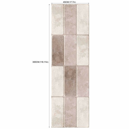 Brown Tiles Furniture Surface Decor Paper Peel Stick Wallpaper Self-Adhesive 3m - Picture 7 of 7