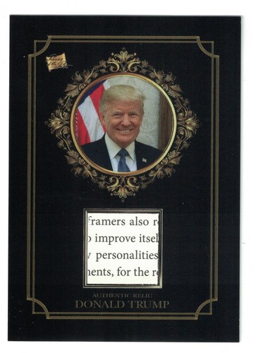 2024 Pieces of the Past Series 1 Donald Trump Authentic Black Relic SINGLE-7 Hit