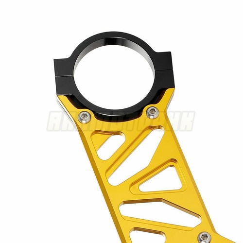 Front Fork Brace Stabilizer For Yamaha FZ750 1985-1986 59x200mm Gold Silver - Picture 4 of 12