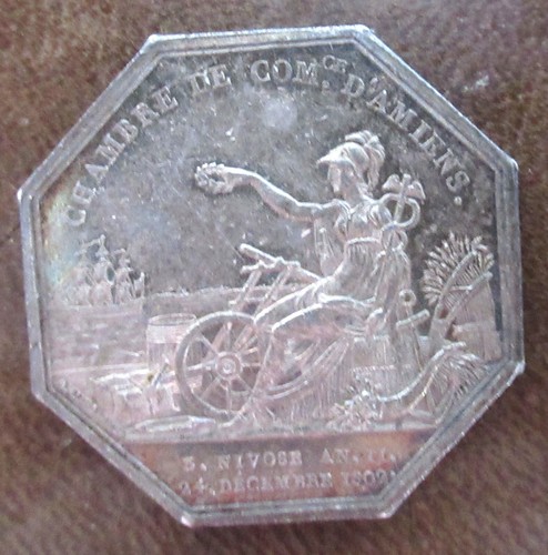 FRANCE-1802-MINERVA-FAREWELL TO A 3 MASTED SHIP-NAPOLEON Ist- SILVER -VERYRARE - Picture 2 of 2