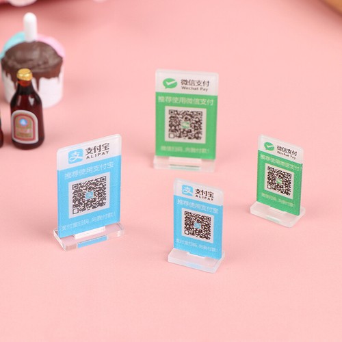 Qr Code Miniature Example 1:6/1:12 Dollhouse Miniature QR Code Payment Code Supermarket Scene ...