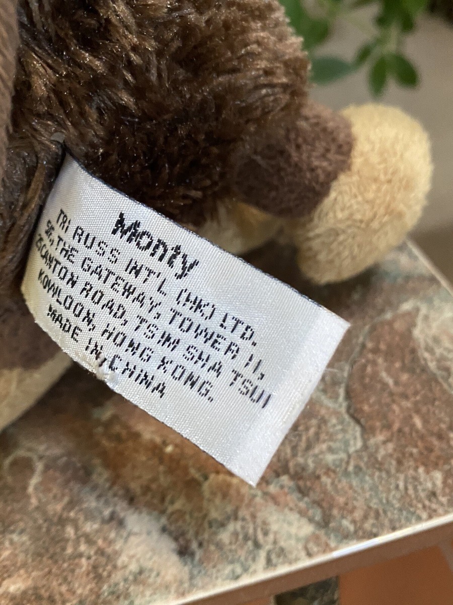 Tri Russ Brown Plush Monkey Monty Soft Stuffed Toy 7