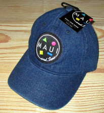 MENS MAUI & SONS BLUE DENIM STRAPBACK CAP ADJ...