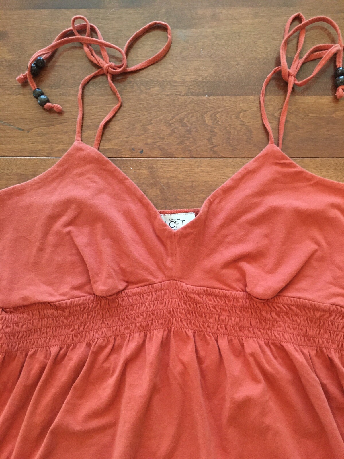 Loft  Burnt Orange Top Spaghetti String Straps (a… - image 2