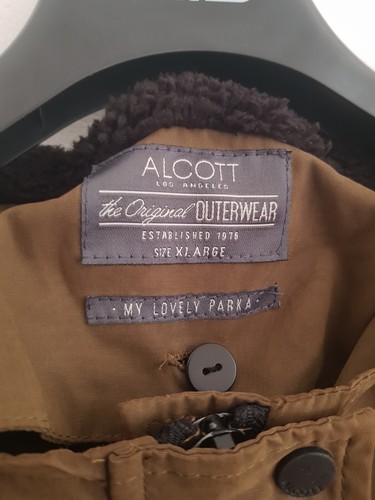 Giubbotto parka con cappuccio, in poliestere e cotone, verde cachi - Alcott - XL - Foto 7 di 10