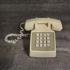 Vintage Traditional At T 100 Ivory Push Button Telephone