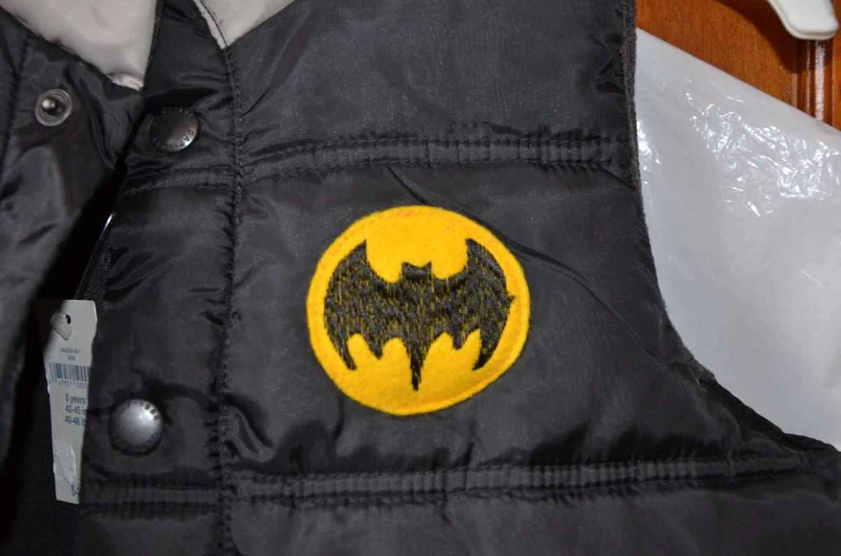 Baby Gap DC Batman Puffer Full Snap Vest size 5T NWT Junk Food