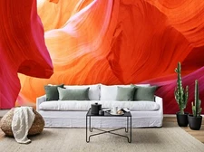 3D Red Art Pattern Self-adhesive Removable Wallpaper Murals Wall Sticker 4