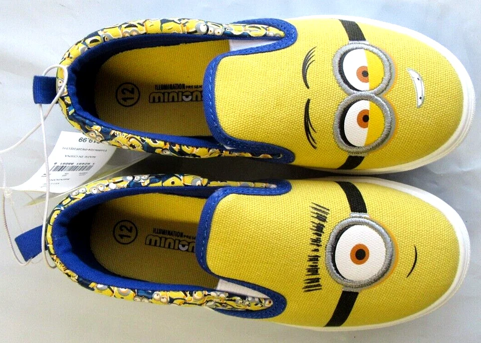 Новый Рекомендуемая розничная цена производителя $19,99 миньоны скольжения на холсте туфли для мальчиков размер 12 - Изображение 4 из 4