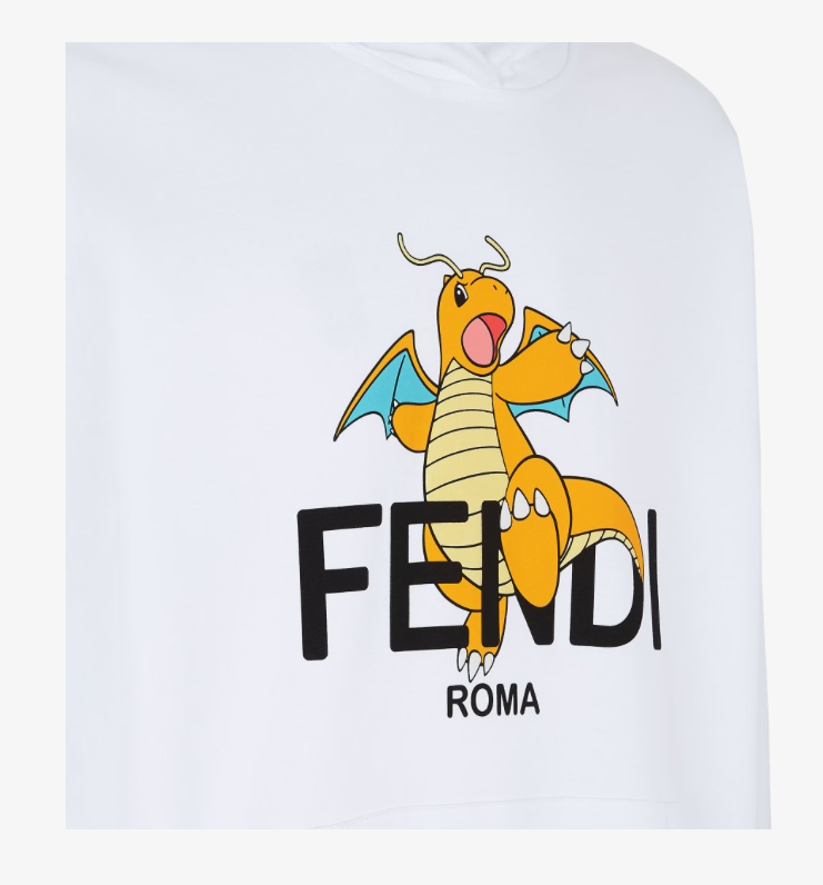 FENDI FRGMT Pokemon Sweatshirt Color White - Size Woman XS FENDI FRGMT Pokemon Sweatshirt Color White - Size Woman XS