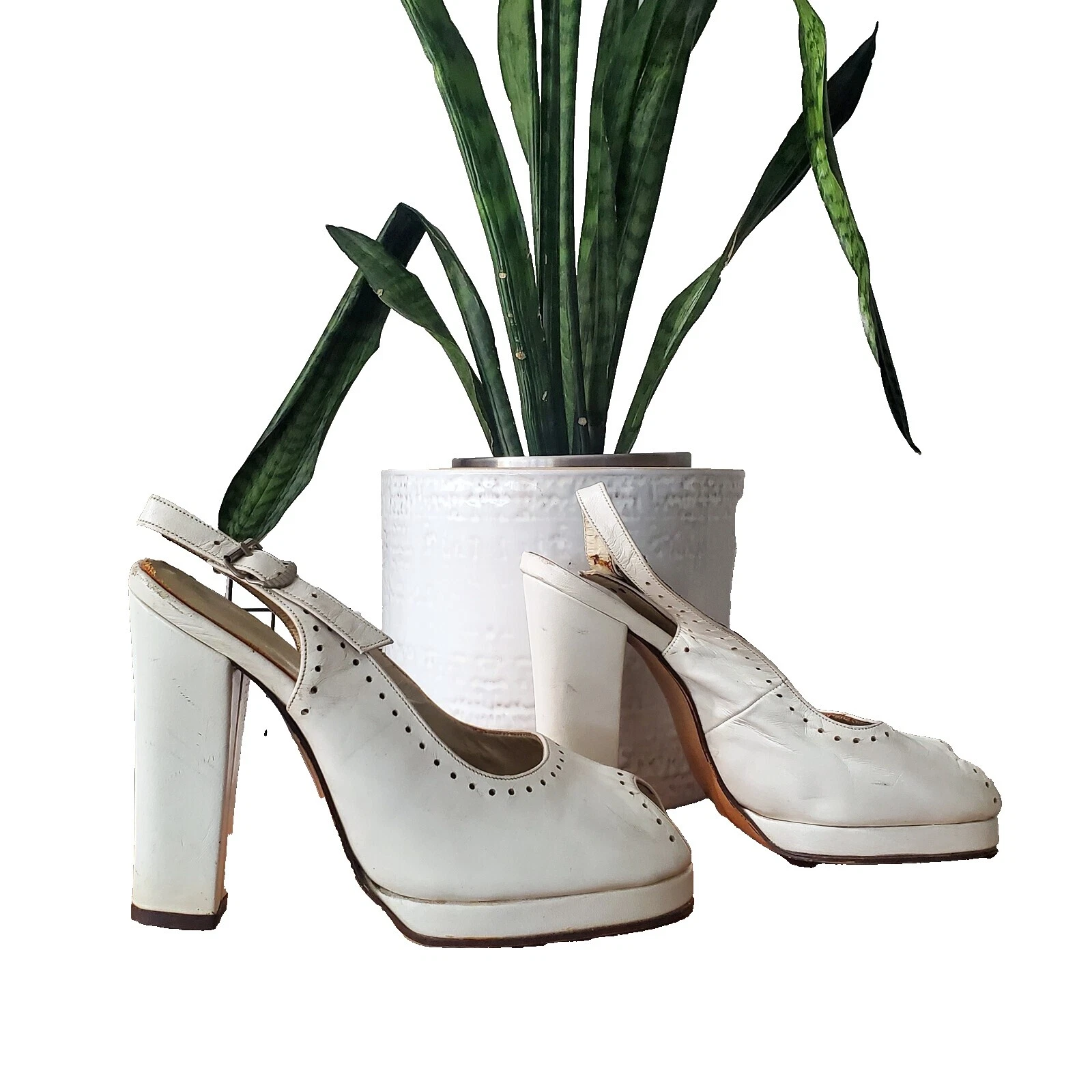 Leather Clubwear 1970s Vintage Shoes for Women