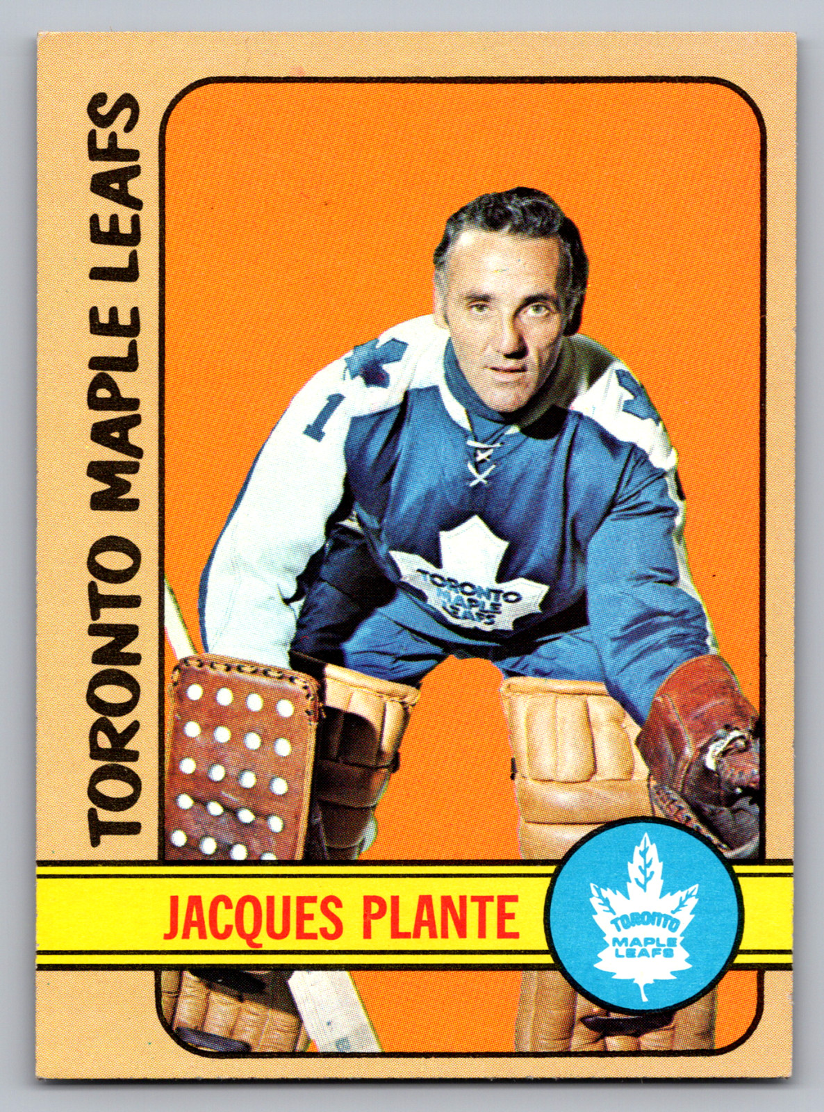 1972-73 TOPPS #24 JACQUES PLANTE MAPLE LEAFS