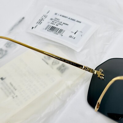 FENDI FIRST 4121 Gold Blue Mirror Unisex Mask Crystal  display picture 2