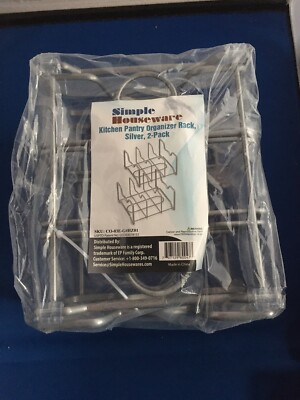 2 Pack SimpleHouseware Kitchen Cabinet Pantry and Bakeware Organizer Racks New