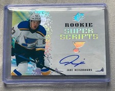 2021-22 Upper Deck NHL Hockey SPx Rookie RC Super Scripts JAKE NEIGHBOURS Auto