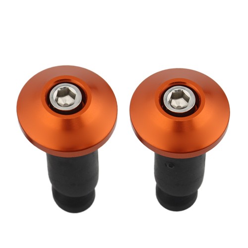 2pcs Orange Dirt Bike 7/8'' 22MM Handle Bar End Handlebar Grips Cap Plugs Slider - Picture 7 of 13