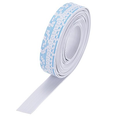24AWG IDC Wire Flat Ribbon Cable 3 m/9.8ft Length 1.3mm Pitch 12 Pin Blue and...