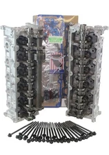 Ford 6.8 SOHC Cylinder Head Pair V10 F-250 F-350 + Head Bolts & Gasket Set 99-19
