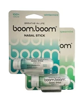 BoomBoom Nasal Stick Wintermint&Spearmint Natural 0.035oz (1g) Inhaler 2pcs