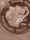1990 Australia's Teddy Bear Koala Hutt River Province 1oz Silver
