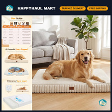 Large Orthopedic Dog Bed - Waterproof, Washable Pet Bed for Crate  Home Use
