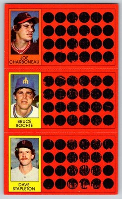Steve Kemp / Bruce Bochte / Dave Stapleton 1981 Topps Scratch-Offs 11 / 30 / 48