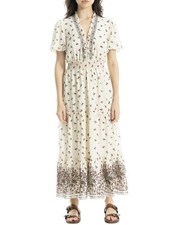 Max Studio V-Neck Tiered Maxi Dress Women's