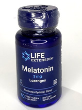 Life Extension Melatonin - 3 mg - Sleep Support - 60 Veg lozenges EXP 08/2027 