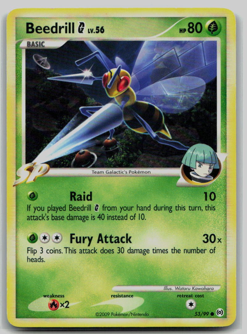 Pokemon TCG Beedrill G Arceus 53/99 LP