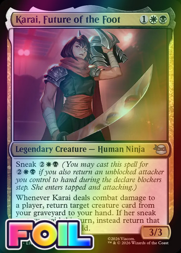 x1 Karai, Future of the Foot FOIL TMT Ninja Turtles MTG 151 M/NM 1x