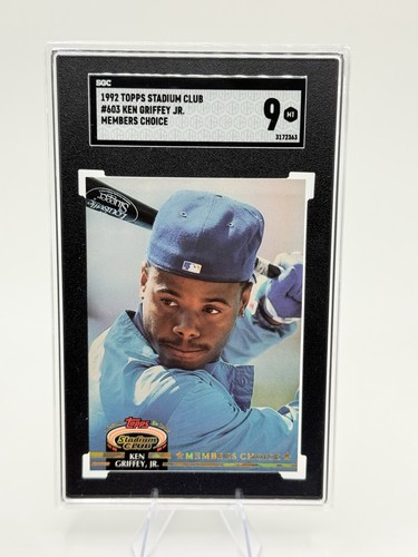 1992 Stadium Club Members Choice #603 Ken Griffey Jr Mariners HOF SGC 9 MINT