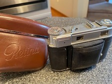Kodak Retina IIIc German 35mm Rangefinder Folding Camera w/ Case Vintage