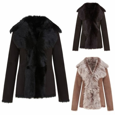 Infinity Leather Damen Toscana Lammfell Manteljacke Mid-Length