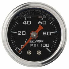 Autometer Fuel Pressure Gauge 1.5in Liquid Filled Mechanical 0-100 Psi