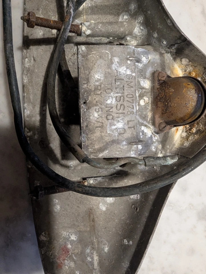 FIAT 500 N, D, FIAT 600 LUCE TARGA ALLUMINIO ALTISSIMO 454/1 USATA DELL'EPOCA - Immagine 3 di 4